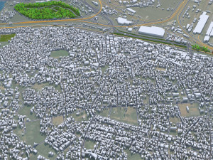 Jamshedpur city Jharkhand India 30km Modello 3D