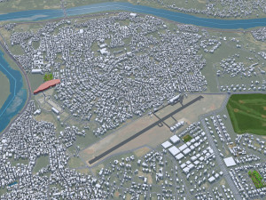Jamshedpur city Jharkhand India 30km Modello 3D