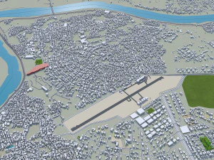 Jamshedpur city Jharkhand India 30km 3D Model