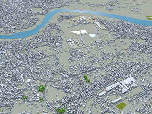 Jamshedpur city Jharkhand India 30km Modello 3D