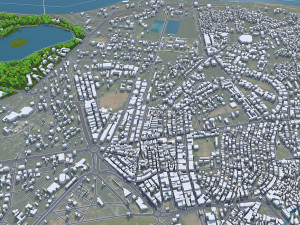 Jamshedpur city Jharkhand India 30km Modello 3D