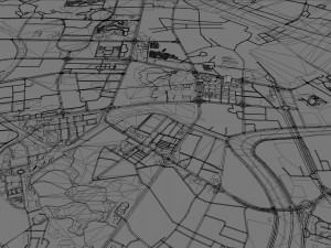 Jiangmen Guangdong city Province China 50km Modelo 3D