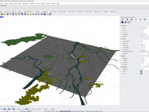 Jiangmen Guangdong city Province China 50km Modelo 3D