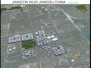 Jiangyin Wuxi Jiangsu city China 45km Modelo 3D