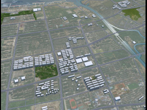 Jiangyin Wuxi Jiangsu city China 45km Modèle 3D