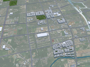 Jiangyin Wuxi Jiangsu city China 45km Modèle 3D