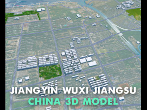 Jiangyin Wuxi Jiangsu city China 45km Modèle 3D