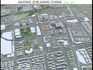 Jiaxing city Zhejiang China 90km 3D Model