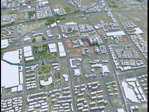Jiaxing city Zhejiang China 90km 3D Model