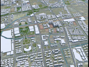 Jiaxing city Zhejiang China 90km 3D Model