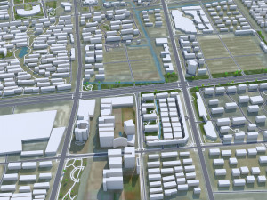 Jiaxing city Zhejiang China 90km 3D Model