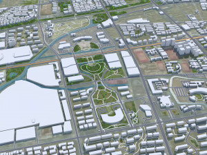 Jiaxing city Zhejiang China 90km 3D Model