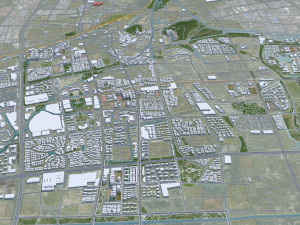 Jiaxing city Zhejiang China 90km 3D Model