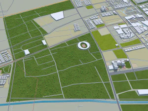 Jiaxing city Zhejiang China 90km 3D Model