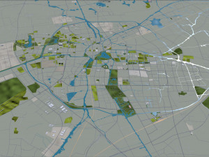Jiaxing city Zhejiang China 90km 3D Model