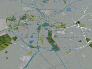 Jiaxing city Zhejiang China 90km 3D Model