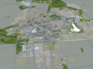 Jiaxing city Zhejiang China 90km 3D Model