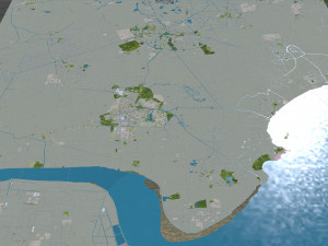 Jiaxing city Zhejiang China 90km 3D Model