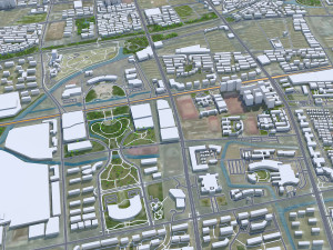 Jiaxing city Zhejiang China 90km 3D Model