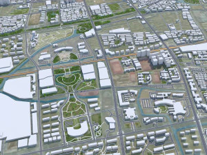 Jiaxing city Zhejiang China 90km 3D Model