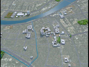 Jieyang cidade de Guangdong prov&iacute;ncia China 55 km Modelo 3D