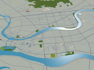 Jieyang Guangdong city Province China 55km 3D Model