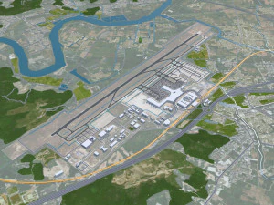 Jieyang cidade de Guangdong prov&iacute;ncia China 55 km Modelo 3D
