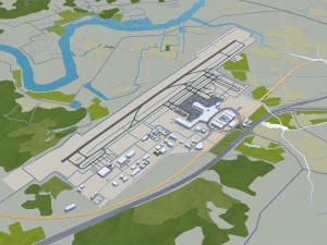 Jieyang cidade de Guangdong prov&iacute;ncia China 55 km Modelo 3D