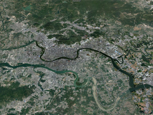 Jieyang Guangdong city Province China 55km 3D Model