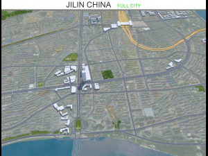 Jilin city China 60km 3D Model