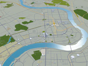 Jilin city China 60km 3D Model