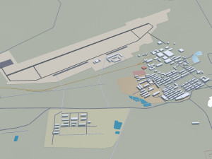 Jilin city China 60km 3D Модель