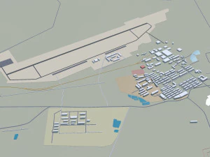 Jilin city China 60km 3D Model