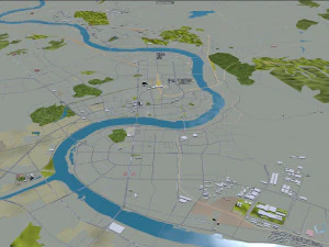 Jilin city China 60km 3D Model
