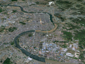 Jilin city China 60km 3D Model