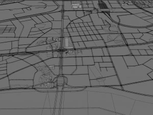Jilin city China 60km 3D Model
