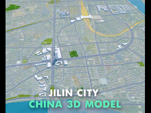 Jilin city China 60km 3D Модель