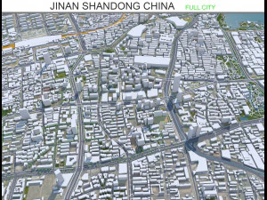 Miasto Jinan Shandong Chiny 70 km Model 3D