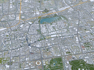 Jinan Shandong city China 70km 3D Model