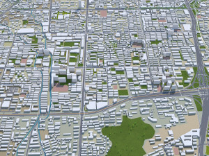 Jinan Shandong city China 70km 3D Model