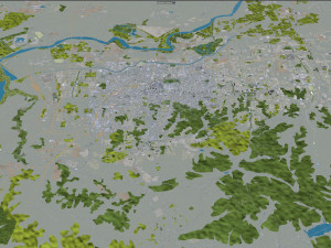 Jinan Shandong city China 70km 3D Model