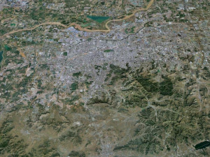 जिनान शेडोंग शहर चीन 70 किमी 3D मॉडल