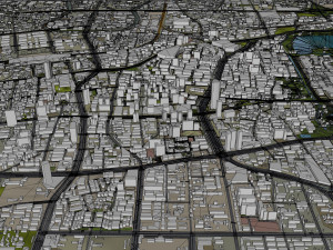 Jinan Shandong city China 70km 3D Model