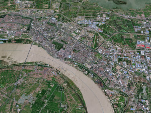 Jingzhou city Hubei China 30km Modello 3D
