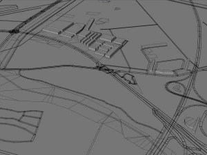 जिंगझोउ शहर हुबेई चीन 30 किमी 3D मॉडल