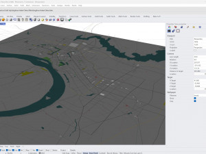 Jingzhou city Hubei China 30km Modello 3D