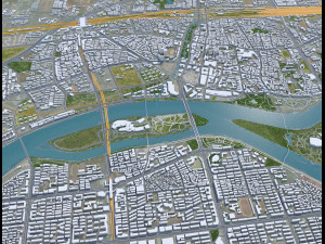 Jinhua Zhejiang city China 35km 3D मॉडल