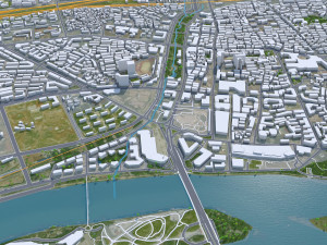 Jinhua Zhejiang city China 35km 3D मॉडल