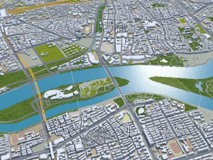 Jinhua Zhejiang city China 35km 3D मॉडल