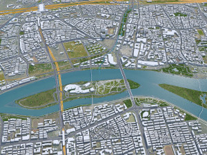 Jinhua Zhejiang city China 35km 3D मॉडल